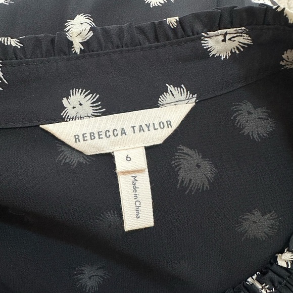 Rebecca Taylor Black Printed Dress - Picture 4 of 4